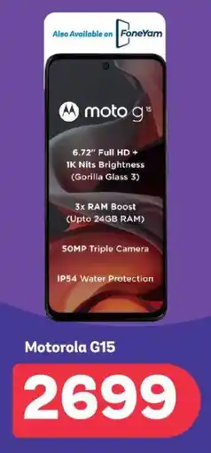 PEP Motorola G15 offer