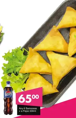 Save Samoosas + Pepsi offer