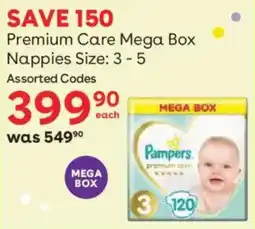 BabiersRUs Pampers Premium Care Mega Box Nappies offer
