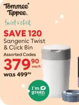BabiersRUs Tommee Tippee Sangenic Twist & Click Bin offer