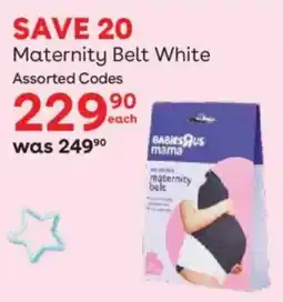 BabiersRUs BabiesRUs Mama Maternity Belt White offer