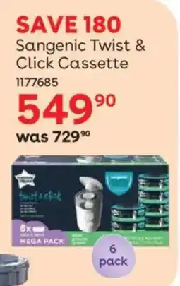BabiersRUs Tommee Tippee Sangenic Twist & Click Cassette offer