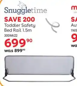 BabiersRUs Snuggletime Toddler Safety Bed Rail offer