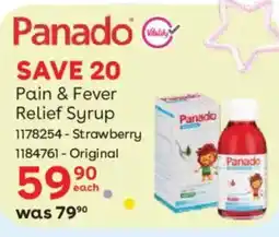 BabiersRUs Panado Pain & Fever Relief Syrup offer