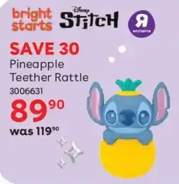 BabiersRUs Stitch Pineapple Teether Rattle offer