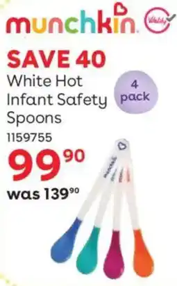 BabiersRUs Munchkin White Hot Infant Safety Spoons offer
