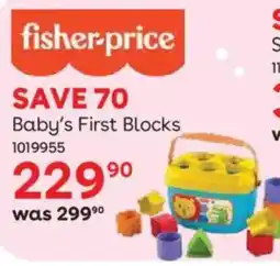 BabiersRUs Fisher-price Baby's First Blocks offer