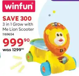 BabiersRUs Winfun 3 in 1 Grow with Me Lion Scooter offer