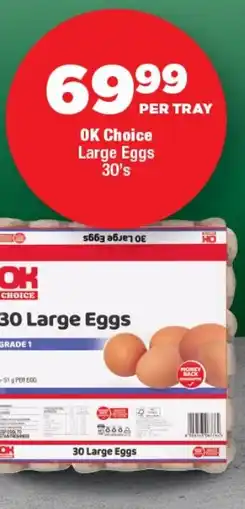 OK Foods OK Choice Large Eggs offer