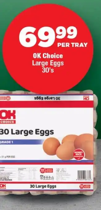 OK Foods OK Choice Large Eggs offer