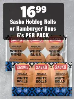 OK Foods Sasko Hotdog Rolls or Hamburger Buns offer
