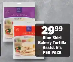 OK Foods Blue Shirt Bakery Tortilla offer