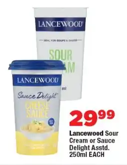 OK Foods Lancewood Sour Cream or Sauce Delight offer