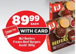 OK Foods I&J Beefers Frozen Beef Burgers offer