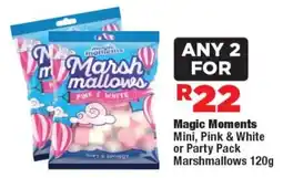 OK Foods Magic Moments Mini, Pink & White or Party Pack Marshmallows offer