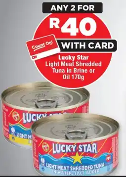 OK Foods Lucky Star Light Meat Shredded Tuna in Brine or Oil offer