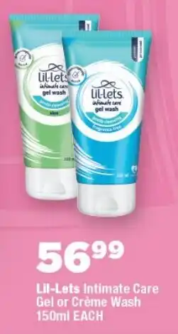 OK Foods Lil-Lets Intimate Care Gel or Crème Wash offer