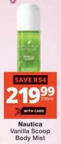 MediRite Nautica Vanilla Scoop Body Mist offer