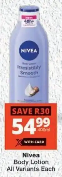 MediRite Nivea Body Lotion All Variants offer