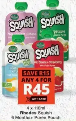 MediRite Rhodes Squish 6 Months+ Puree Pouch offer