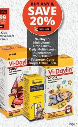 MediRite Vi-Daylin Multivitamin Drops/ Daily Multivitamin Supplement/ Telament Colic Drops offer