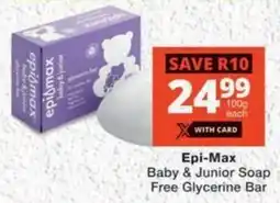 MediRite Epi-Max Baby & Junior Soap Free Glycerine Bar offer