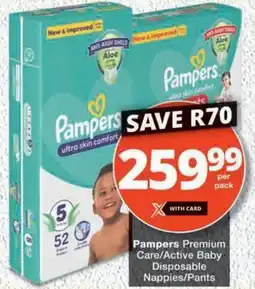 MediRite Pampers Premium Care/ Active Baby Disposable Nappies/ Pants offer