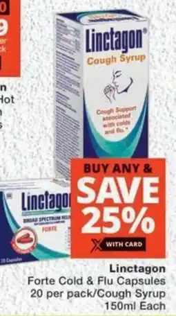 MediRite Linctagon Forte Cold & Flu Capsules/ Cough Syrup offer