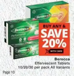 MediRite Berocca Effervescent Tablets All Variants offer