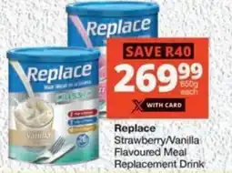 MediRite Replace Strawberry/ Vanilla Flavoured Meal Replacement Drink offer
