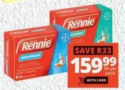 MediRite Rennie Peppermint/ Spearmint Heartburn & Indigestion Chewable Tablets offer