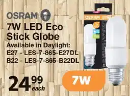 Mica Osram 7W LED Eco Stick Globe offer
