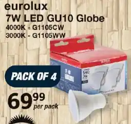 Mica Eurolux 7W LED GU10 Globe offer