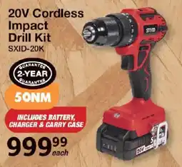 Mica Steco 20V Cordless Impact Drill Kit offer