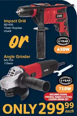 Mica Steco Impact Drill or Angle Grinder offer