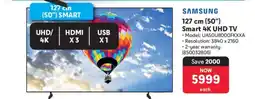 Makro SAMSUNG 127 cm (50”) Smart 4K UHD TV offer
