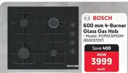 Makro 600 mm 4-Burner Glass Gas Hob offer