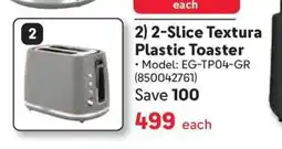 Makro 2-Slice Textura Plastic Toaster offer