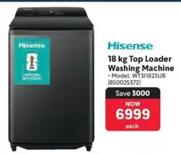 Makro Hisense 18 kg Top Loader Washing Machine offer