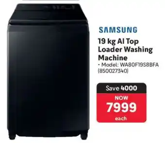 Makro Samsung 19 kg AI Top Loader Washing Machine offer