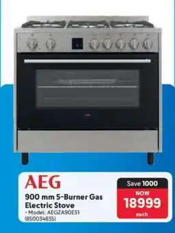 Makro AEG 900 mm 5-Burner Gas Electric Stove offer