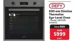 Makro DEFY 600 mm Slimline Thermofan Eye-Level Oven offer