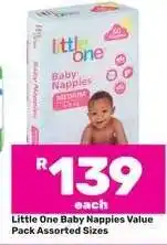 Game Little One Baby Nappies Value Pack Assorted Sizes offer