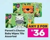 Game Parent's Choice Baby Wipes 70s Assorted offer