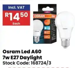 Africa Cash and Carry Osram Led A60 7W E27 Daylight offer