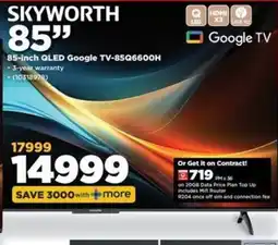 HiFi Corp Skyworth 85-inch QLED Google TV offer