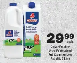 OK Foods Clover Fresh or Ultra-Pasteurised Full Cream or Low Fat Milk offer