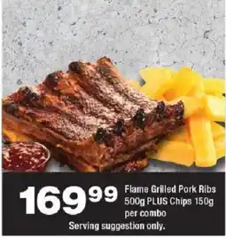 OK Foods Flame Grilled Pork Ribs and Chips offer