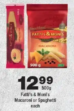 OK Foods Fatti's & Moni's Macaroni or Spaghetti offer