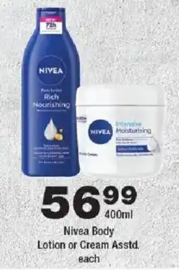 OK Foods Nivea Body Lotion or Cream offer
